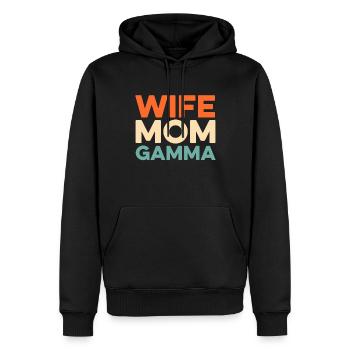 Schwesternschaft Soroitas Gamma Mama - Männer Premium Bio Hoodie - Schwarz - Vorne - Nico (187cm)