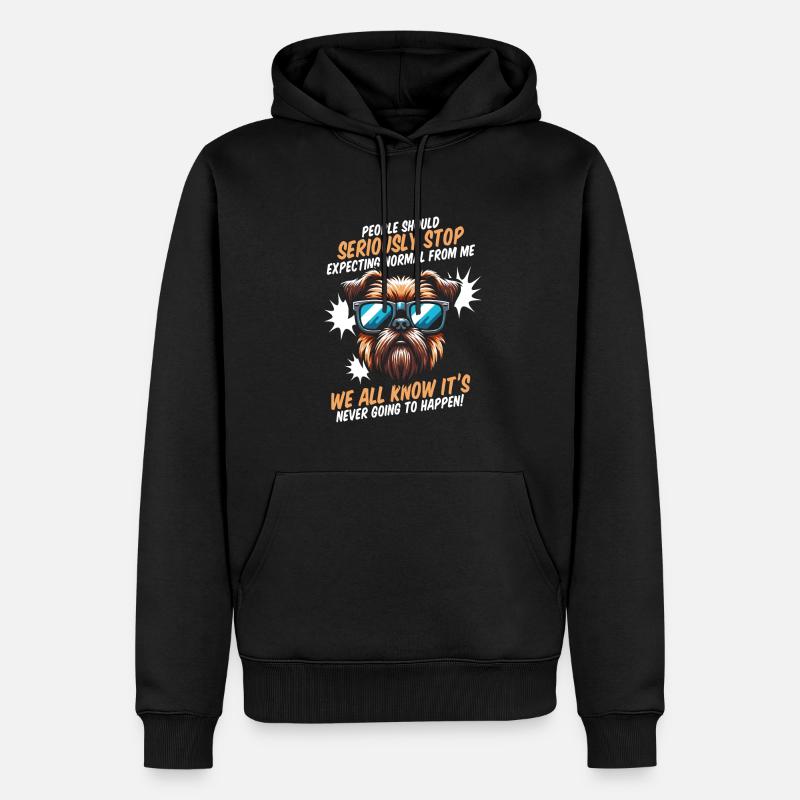 Brussels Griffon - Männer Premium Bio Hoodie - Schwarz