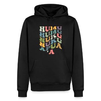 Humuhumunukunukuapua'a Hawaiianischer Riff-Drücker - Männer Premium Bio Hoodie - Schwarz - Vorne - Nico (187cm)