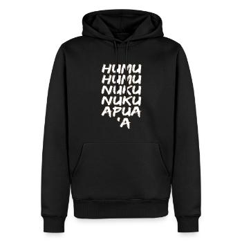 Humuhumunukunukuapua'a Hawaiianischer Riff-Drücker - Männer Premium Bio Hoodie - Schwarz - Vorne - Nico (187cm)