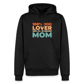 Saint Bernard - Men’s Premium Organic Hoodie - black - Front - Nico (187cm)