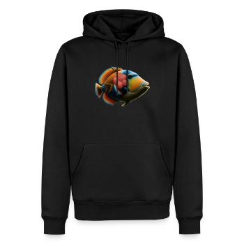 Humuhumunukunukuapua'a Hawaii-Riff-Drückerfisch - Männer Premium Bio Hoodie - Schwarz - Vorne - Nico (187cm)