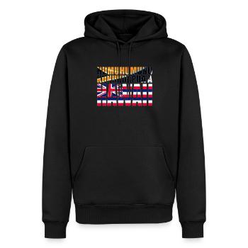 Humuhumunukunukuapua’a pousseur de récif hawaïen - Sweat à capuche Premium bio Homme - noir - Devant - Nico (187cm)