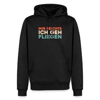Flugbegleiter Stewardess - Männer Premium Bio Hoodie - Schwarz - Vorne - Nico (187cm)