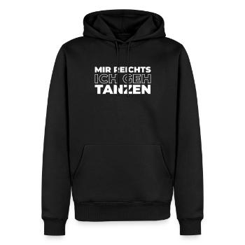 Prof de danse J’en ai assez, je vais danser - Sweat à capuche Premium bio Homme - noir - Devant - Nico (187cm)