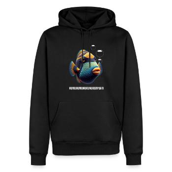 Humuhumunukunukuapua'a Hawaiian Reef Pusher - Men’s Premium Organic Hoodie - black - Front - Nico (187cm)
