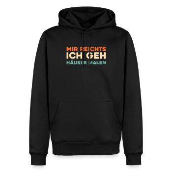 Architecte Architecture - Sweat à capuche Premium bio Homme - noir - Devant - Nico (187cm)