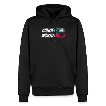 Kanu Kanute Canoe On World Off - Männer Premium Bio Hoodie - Schwarz - Vorne - Nico (187cm)