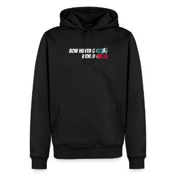 Bogenjagd Bogenjäger Bow Hunting On World Off - Männer Premium Bio Hoodie - Schwarz - Vorne - Nico (187cm)