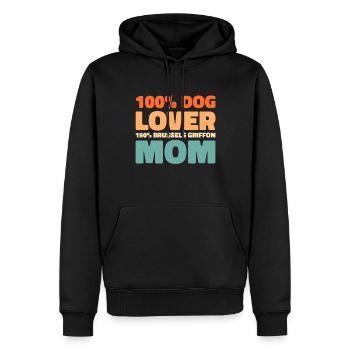 Brussels Griffon - Männer Premium Bio Hoodie - Schwarz - Vorne - Nico (187cm)