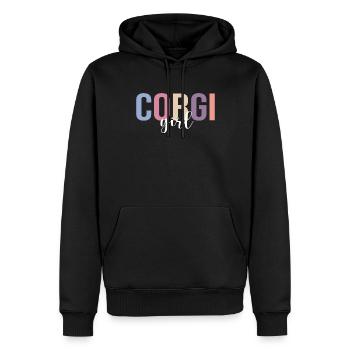 Amoureux des chiens - Sweat à capuche Premium bio Homme - noir - Devant - Nico (187cm)