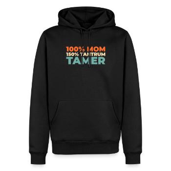 Maman Maman - Sweat à capuche Premium bio Homme - noir - Devant - Nico (187cm)