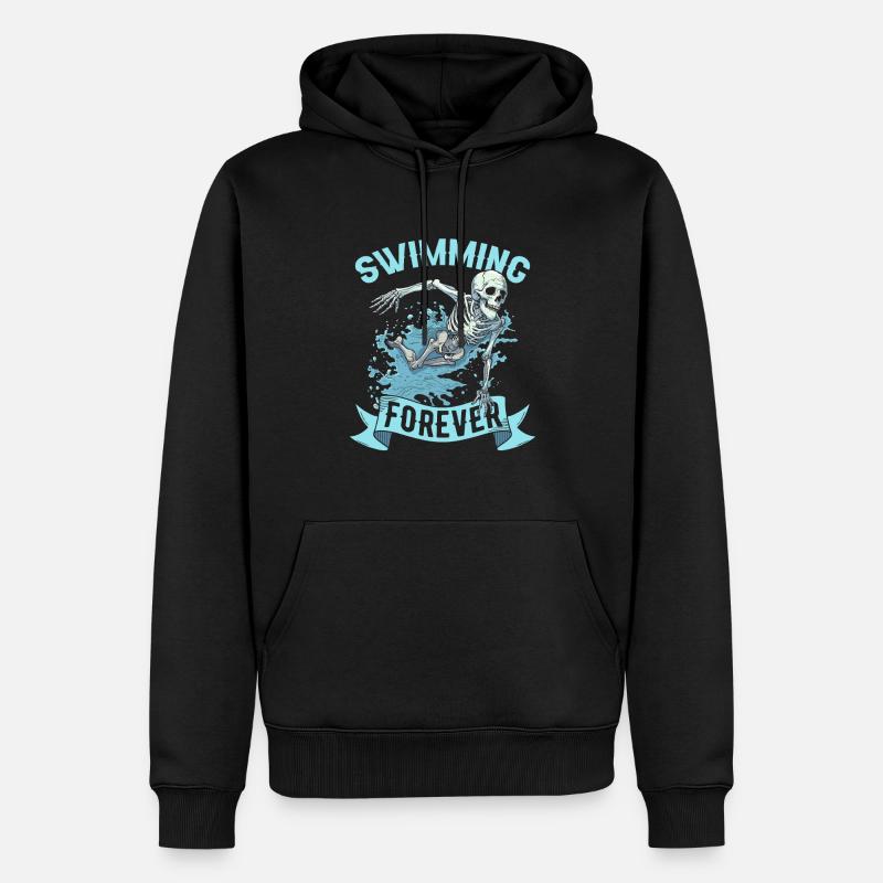 Flotteur de natation Skeleton - Sweat à capuche Premium bio Homme - noir