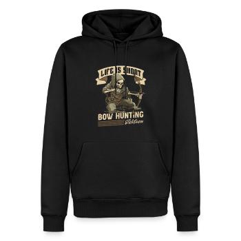 Bow Hunting Bow Hunter - Men’s Premium Organic Hoodie - black - Front - Nico (187cm)