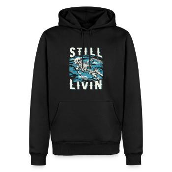 Nageurs nageurs - Sweat à capuche Premium bio Homme - noir - Devant - Nico (187cm)