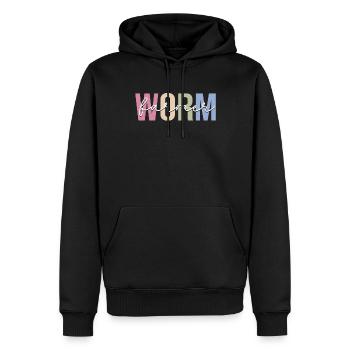 Vermiculture Worm Farming - Sweat à capuche Premium bio Homme - noir - Devant - Nico (187cm)