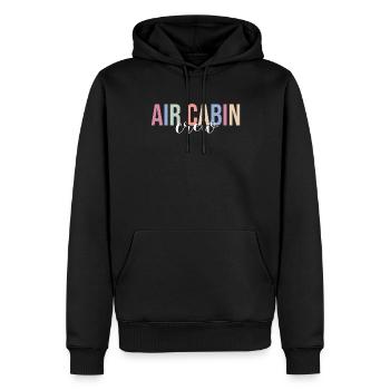 Flugbegleiterin Stewardess - Männer Premium Bio Hoodie - Schwarz - Vorne - Nico (187cm)