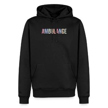 Technicien de service de secours ambulancier ambulancier - Sweat à capuche Premium bio Homme - noir - Devant - Nico (187cm)