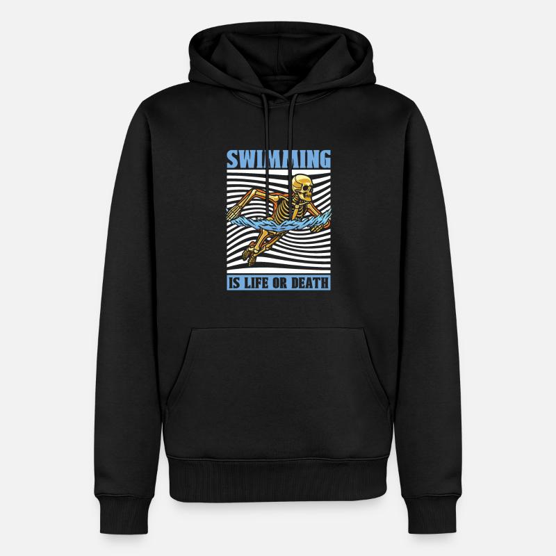 Flotteur de natation Skeleton - Sweat à capuche Premium bio Homme - noir