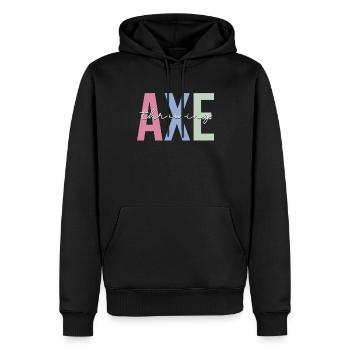 Axt-Werfer - Männer Premium Bio Hoodie - Schwarz - Vorne - Nico (187cm)