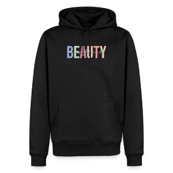 Make-up-Liebhaber - Männer Premium Bio Hoodie - Schwarz - Vorne - Nico (187cm)