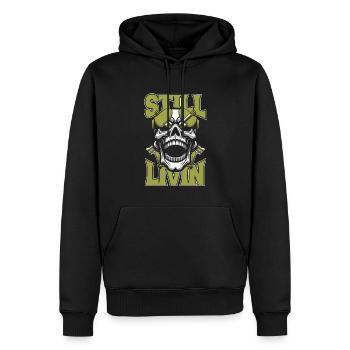 Paintball - Sweat à capuche Premium bio Homme - noir - Devant - Nico (187cm)