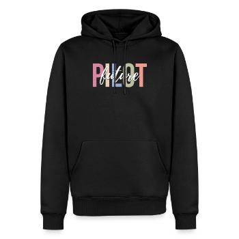 Flugzeugpilot Luftfahrt - Männer Premium Bio Hoodie - Schwarz - Vorne - Nico (187cm)