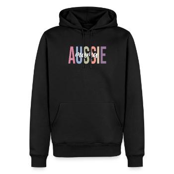 Australian Shepherd Dog Dog Lover Mom - Men’s Premium Organic Hoodie - black - Front - Nico (187cm)