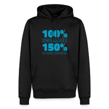 Nageurs nageurs - Sweat à capuche Premium bio Homme - noir - Devant - Nico (187cm)