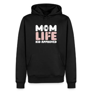 Mom Mom - Men’s Premium Organic Hoodie - black - Front - Nico (187cm)
