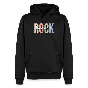Géologue collectionneur de roches Rockhounding - Sweat à capuche Premium bio Homme - noir - Devant - Nico (187cm)