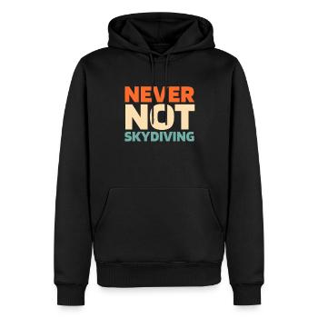 Parachutisme - Sweat à capuche Premium bio Homme - noir - Devant - Nico (187cm)