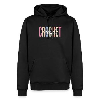 Crochet Tricot Yarn Lover - Sweat à capuche Premium bio Homme - noir - Devant - Nico (187cm)