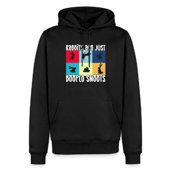 Les lapins ne sont que des bobos snoots lapin drôle lapin - Sweat à capuche Premium bio Homme - noir - Devant - Nico (187cm)