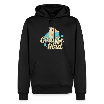 Funny Ostrich Lover Giraffe Vogel Illustration für - Männer Premium Bio Hoodie - Schwarz - Vorne - Nico (187cm)