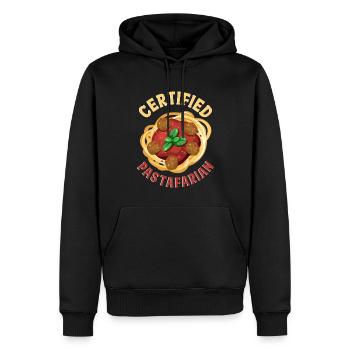Fliegendes Spaghettimonster FSM - Männer Premium Bio Hoodie - Schwarz - Vorne - Nico (187cm)