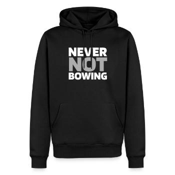Bogenschießen Bogensport Bogenschütze - Männer Premium Bio Hoodie - Schwarz - Vorne - Nico (187cm)