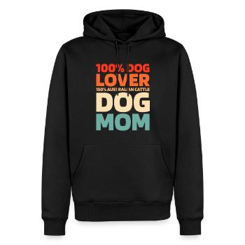 Bouvier australien - Sweat à capuche Premium bio Homme - noir - Devant - Nico (187cm)