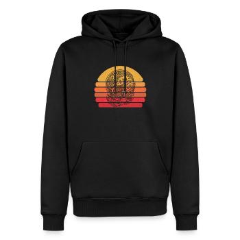 Phases de la lune tribale Fox - Sweat à capuche Premium bio Homme - noir - Devant - Nico (187cm)