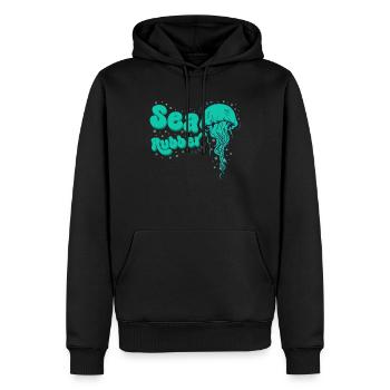 Conception amusante de caoutchouc de mer de méduse pour les fans de mer - Sweat à capuche Premium bio Homme - noir - Devant - Nico (187cm)