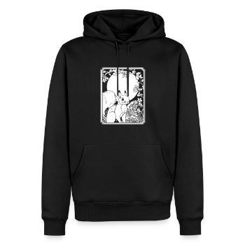 Eichhörnchen Japan Cherry Blossom Moon - Männer Premium Bio Hoodie - Schwarz - Vorne - Nico (187cm)