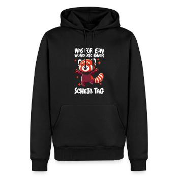 Red Panda Funny Please Shut Up - Men’s Premium Organic Hoodie - black - Front - Nico (187cm)