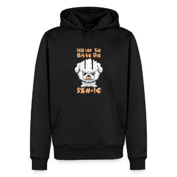 Bichon Frize Halten Sie Bitte Die Fresse - Männer Premium Bio Hoodie - Schwarz - Vorne - Nico (187cm)
