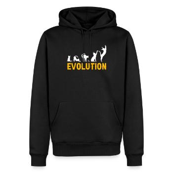 Großer Floppa Karakal Katze Meme - Männer Premium Bio Hoodie - Schwarz - Vorne - Nico (187cm)