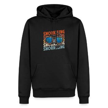 Tuba - Sweat à capuche Premium bio Homme - noir - Devant - Nico (187cm)