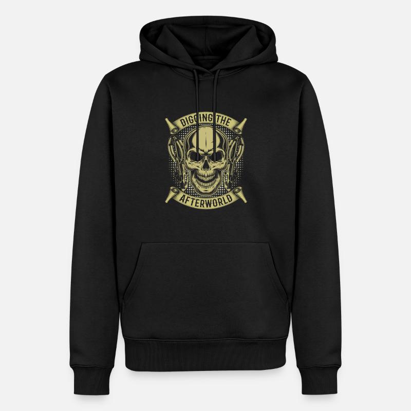 Bogenjagd Bogenjäger Skelett - Männer Premium Bio Hoodie - Schwarz