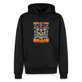 weightlifting weightlifting skull - Men’s Premium Organic Hoodie - black - Front - Nico (187cm)
