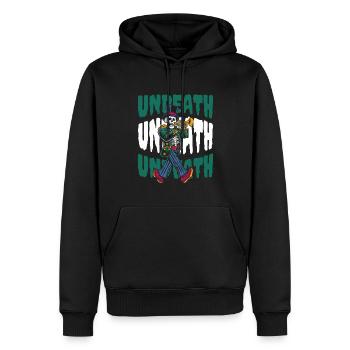 Fan Train Spielmannszug Squelette Mort-Mort - Sweat à capuche Premium bio Homme - noir - Devant - Nico (187cm)