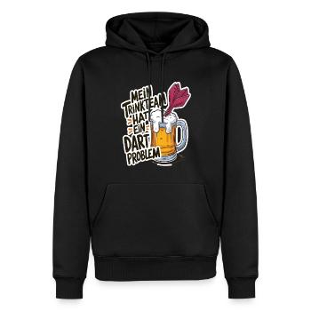 Mein Trinkteam Hat Ein Dart Problem - Männer Premium Bio Hoodie - Schwarz - Vorne - Nico (187cm)