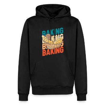 Boulangerie Boulangerie Boulangerie - Sweat à capuche Premium bio Homme - noir - Devant - Nico (187cm)